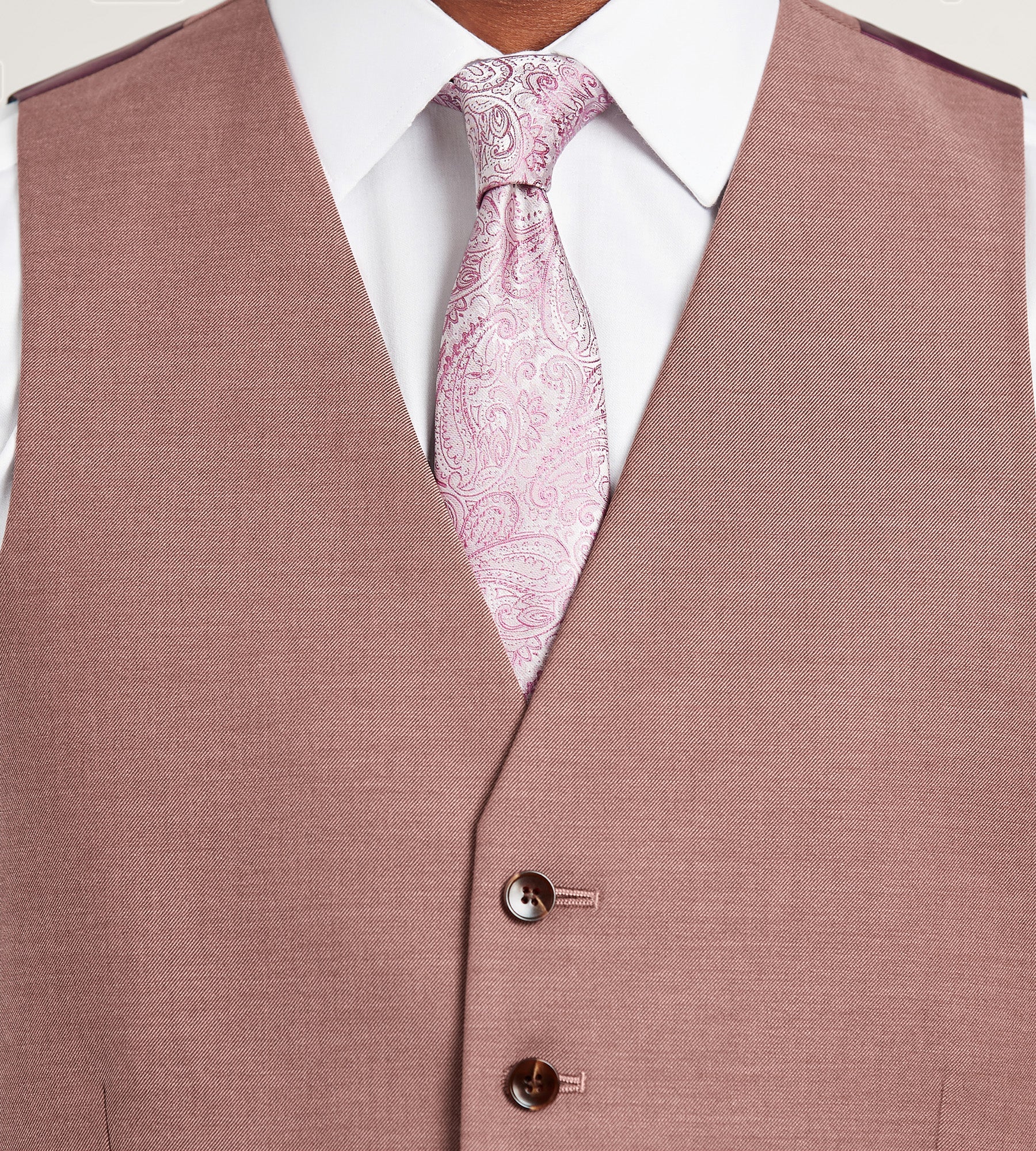 Dark Rose Solid Suit Vest