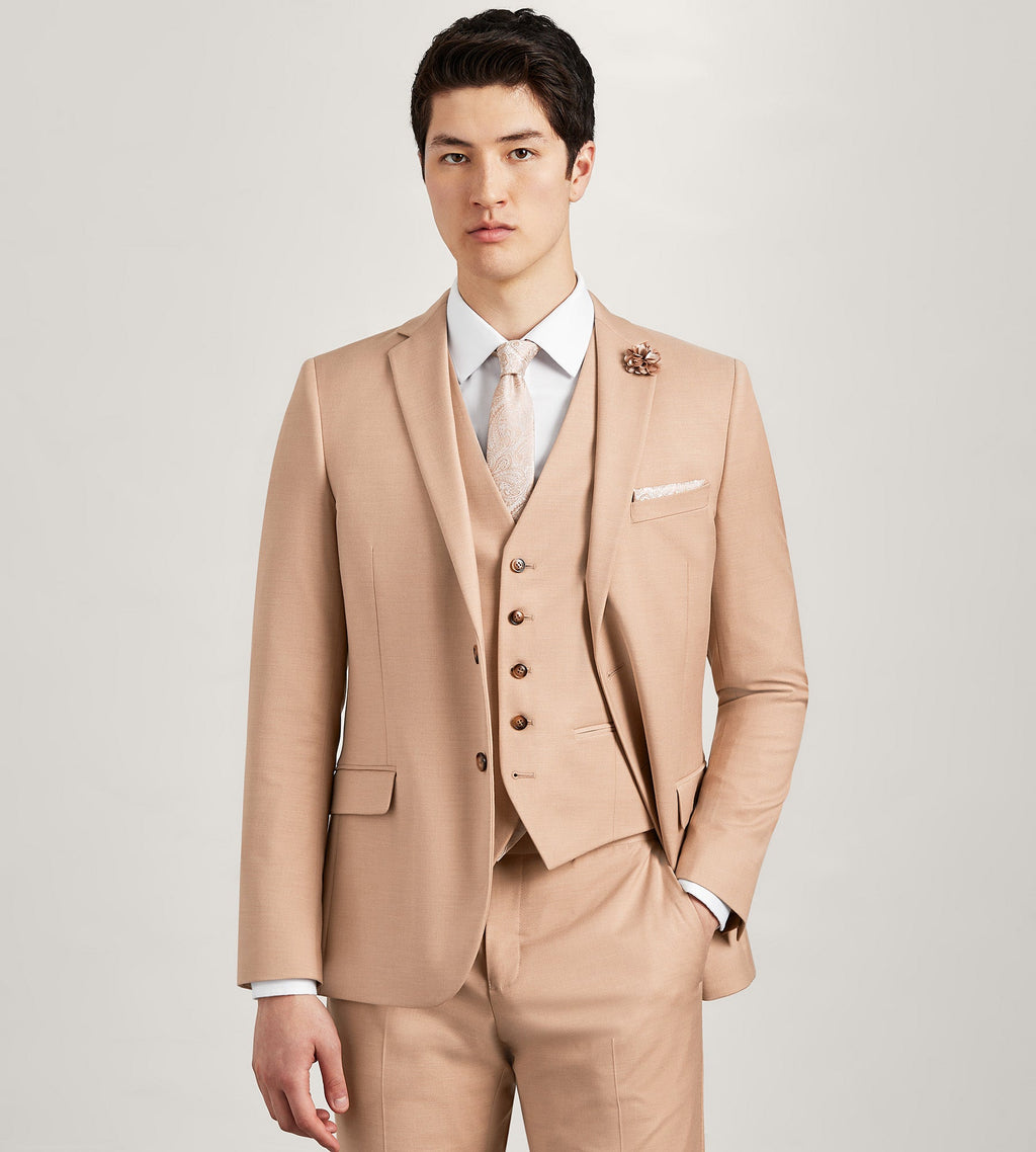 Blush Solid Suit Vest